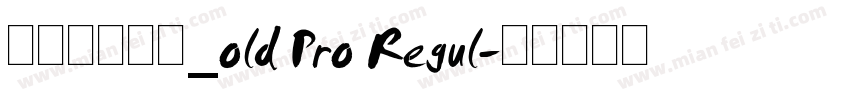 石井細明朝体_old Pro Regul字体转换